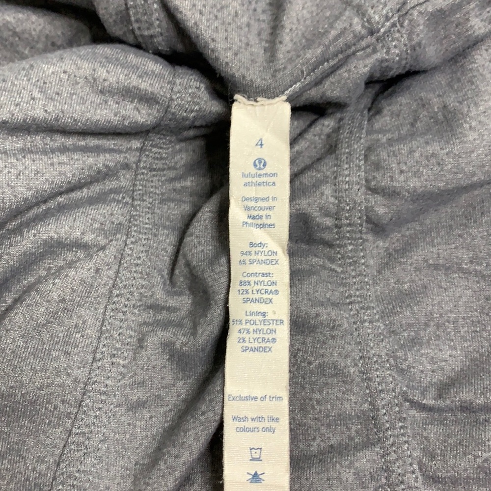 Lululemon Reversible Dance Studio Jacket Blurred Grey Zip Up Hooded Thumbholes 4 - Picture 12 of 16